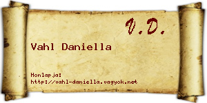 Vahl Daniella névjegykártya